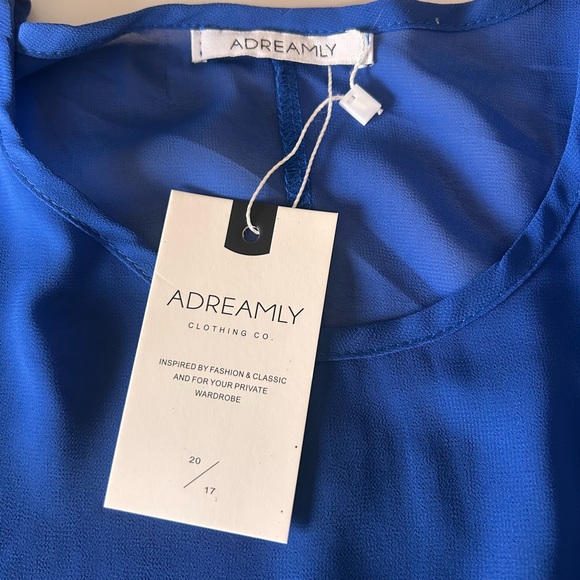 Adreamly Cover Up Women's One Size Blue Tassels Chiffon Swimwear Beach Kaftan - Picture 4 of 9